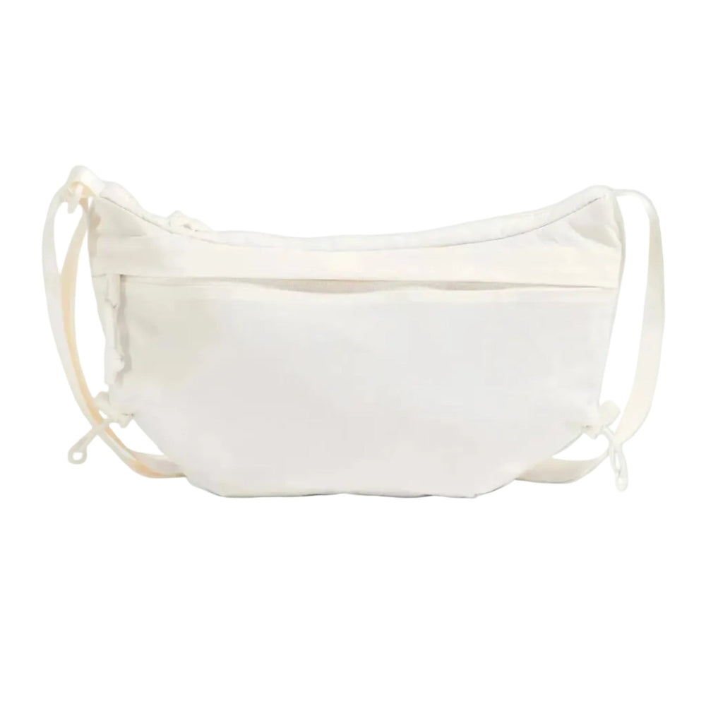 The North Face Never Stop Crossbody Bag in White with Front Zip Pocket