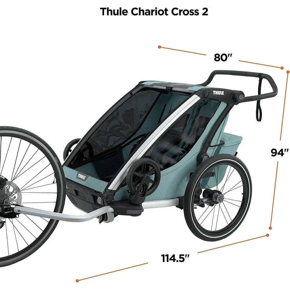 Thule Chariot Cross Multisport Bike Trailer Alaska Blue