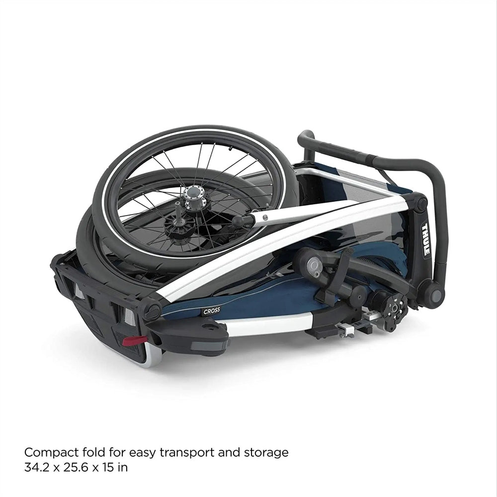 Thule Chariot Cross Multisport Bike Trailer Majolica Blue