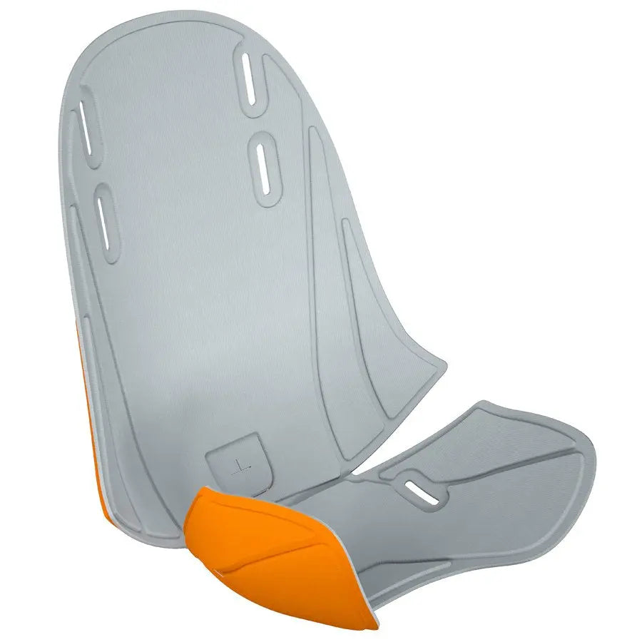 Thule RideAlong Padding, gray with orange accent, interior seat and backrest cushions for a bike trailer.