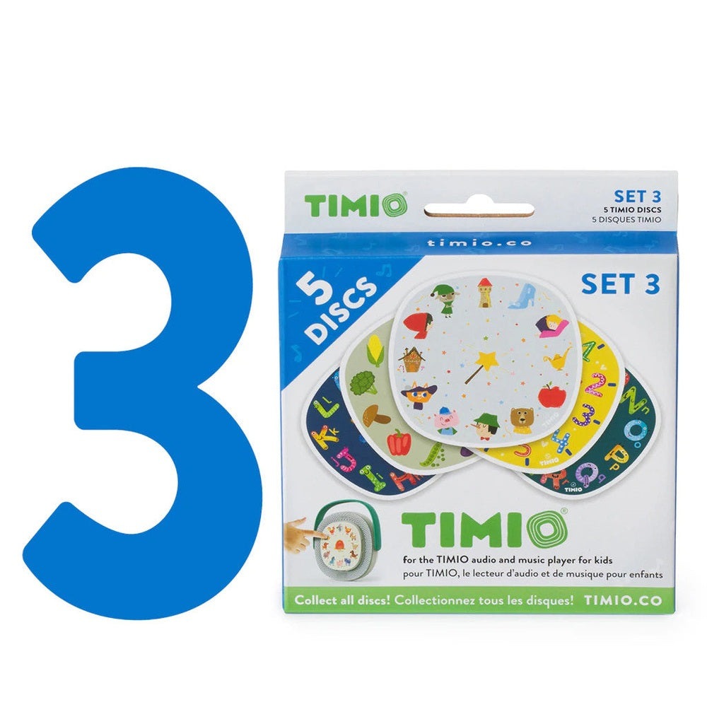 Timio Disc Set 3 with 5 colorful discs for kids, TIMIO musical toy