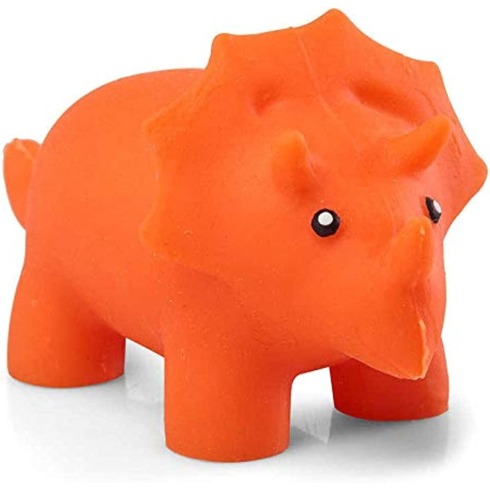 TOBAR Squeezy Saurus squeezable toy, orange dinosaur figure, 1pc