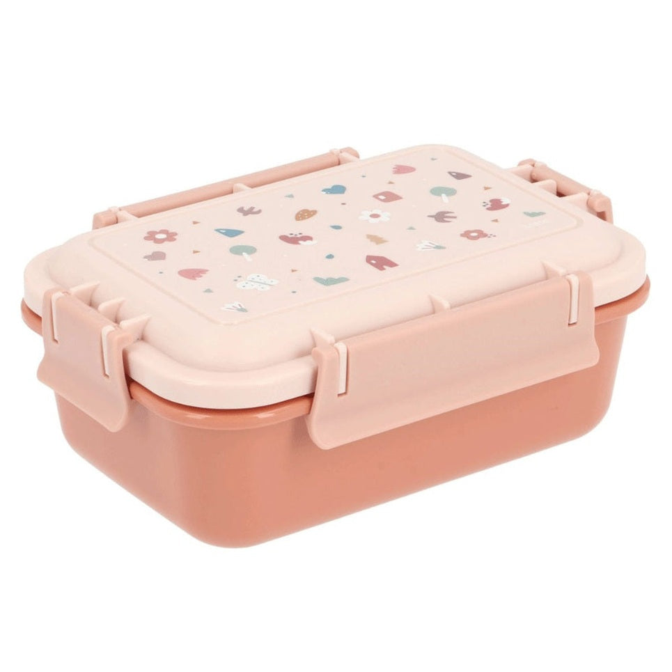 Tutete Kids Bento Lunch Box in pink with pastel floral lid design