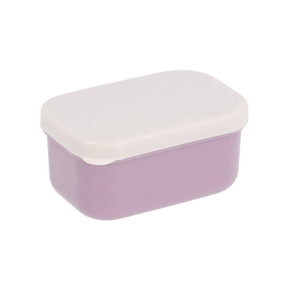 Tutete Kids Bento Lunch Box, lavender with white plastic lid