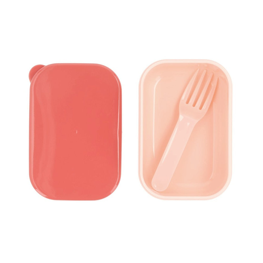 Tutete kids pink bento lunch box with lid and fork