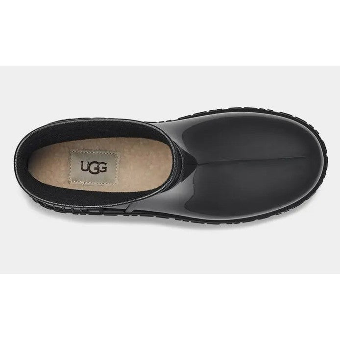 UGG Kid's Drizlita Black boot with beige insole and rugged tread sole