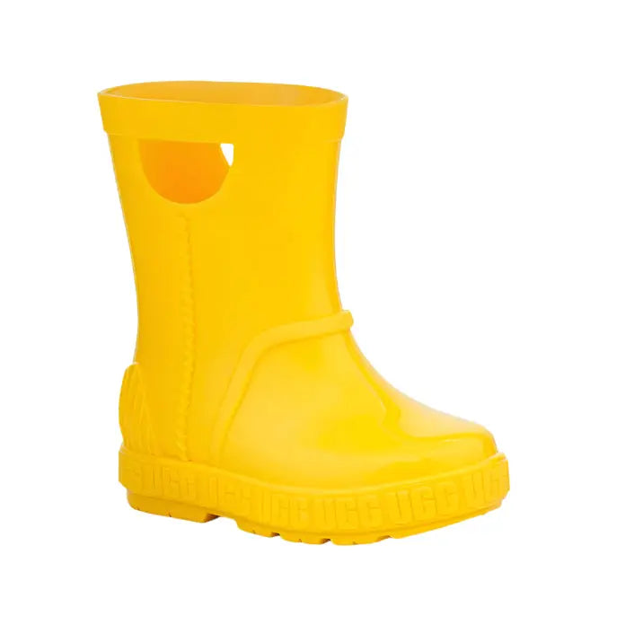 UGG Toddler Drizlita Canary rain boot in bright yellow ready for wet days