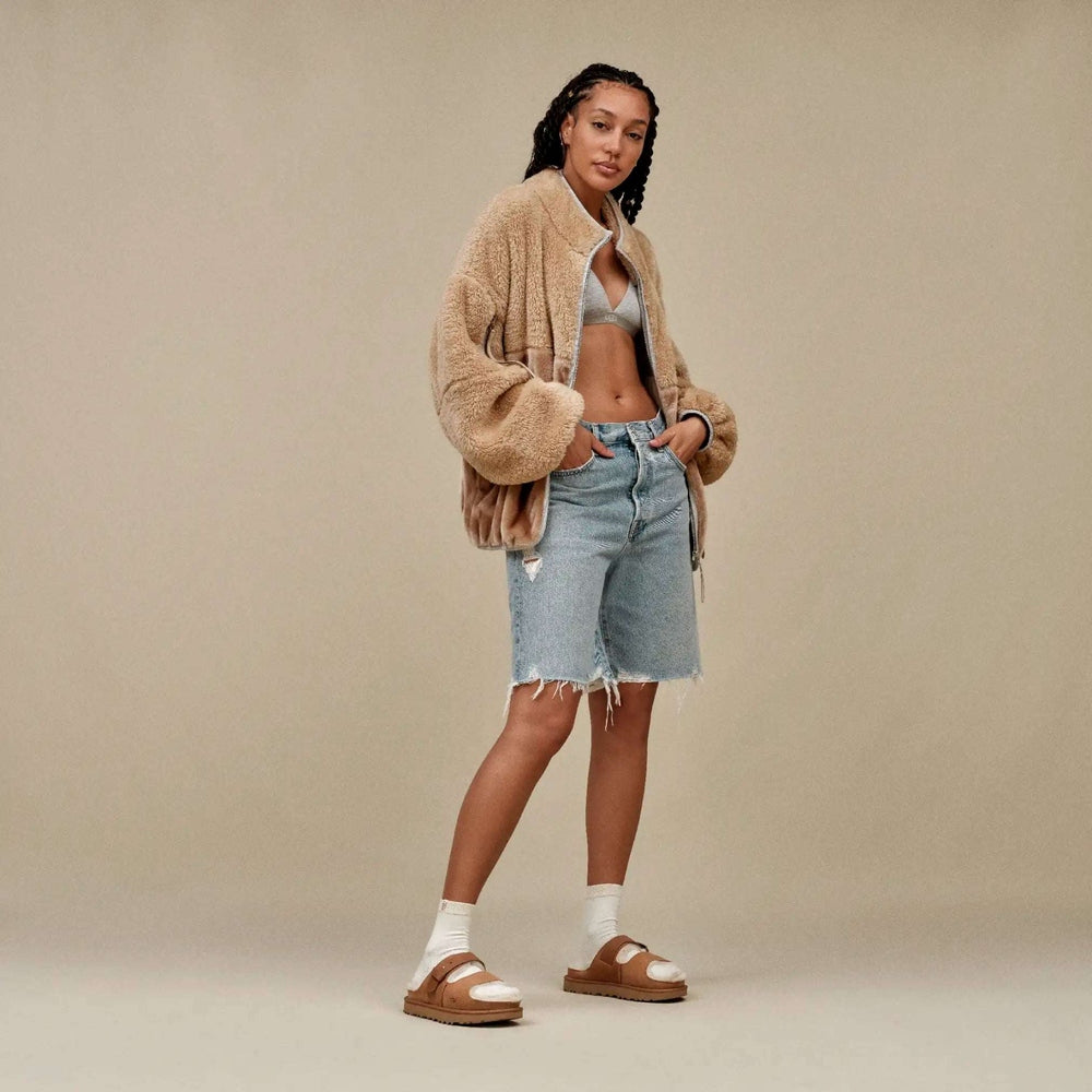 UGG women's Greenport Strap Slide sandals in chestnut