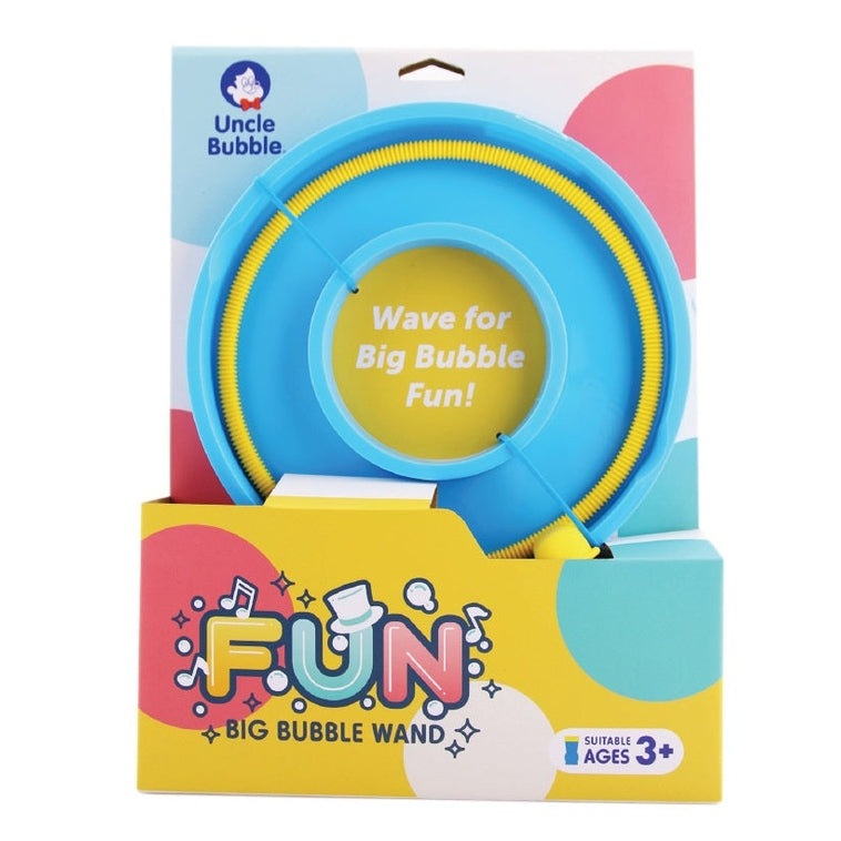 Uncle Bubble Fun Big Bubble Wand With 4 oz Bubble Solution