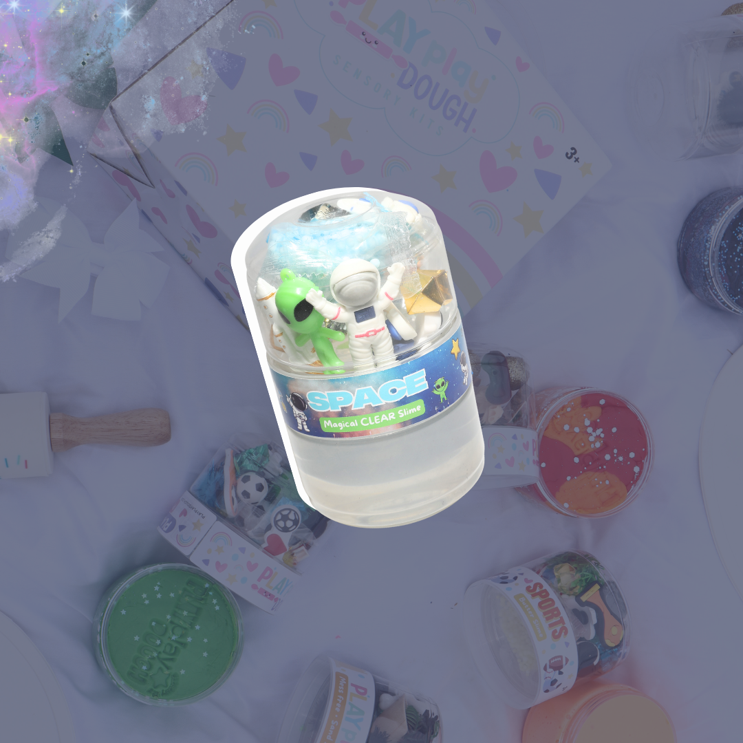 Play Play Dough DIY Space Clear Slime