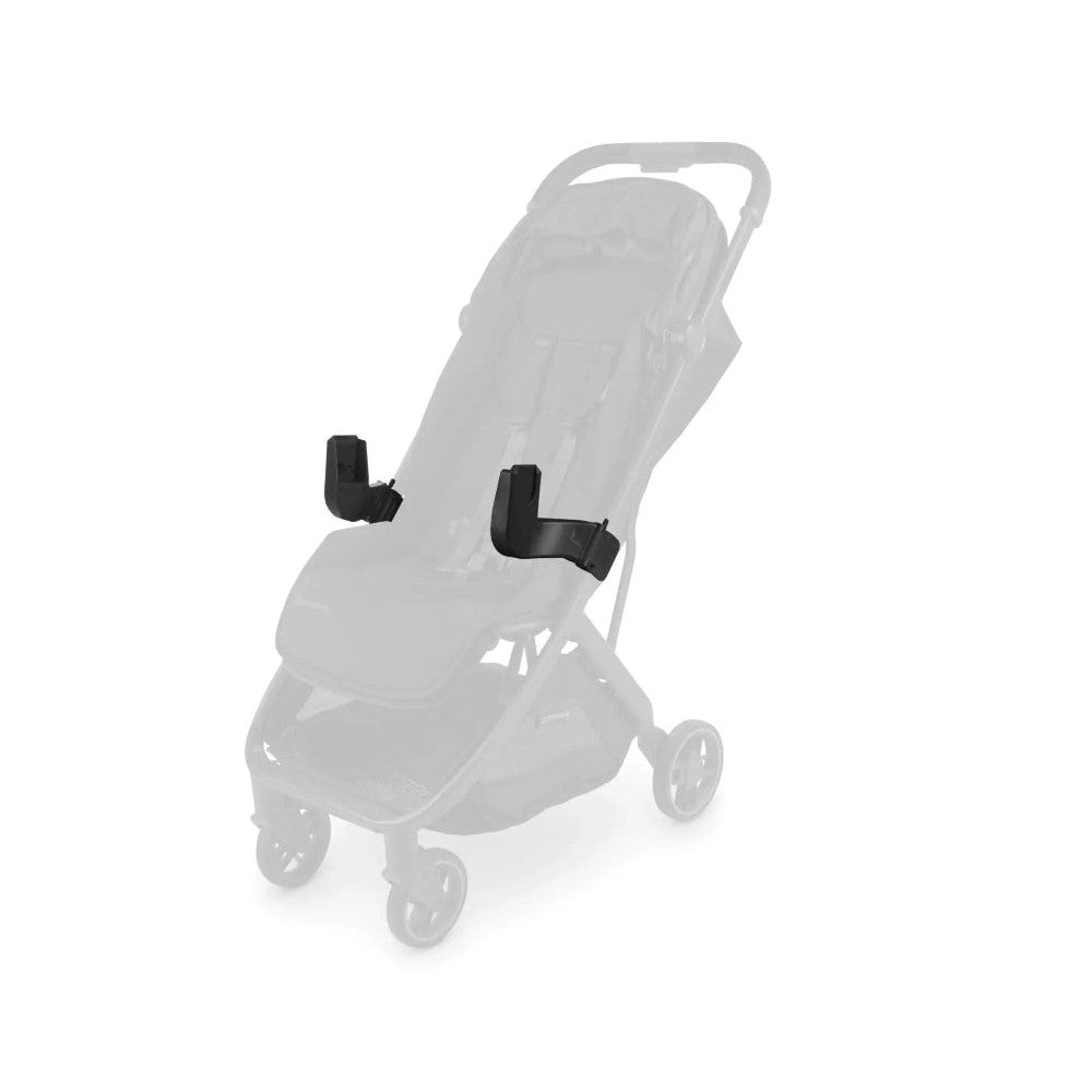 UPPAbaby Minu V3 adapters for Maxi-Cosi, Nuna, Cybex and Besafe car seats with black mounting brackets