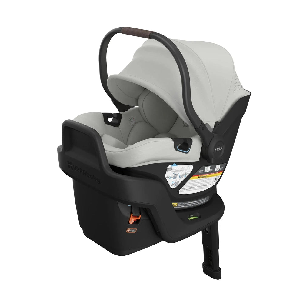 Uppababy Aria V2 Car Seat in Light Gray with Black Base