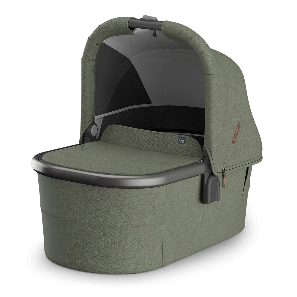 UPPABABY Bassinet V3 in olive green, infant bassinet attachment for stroller
