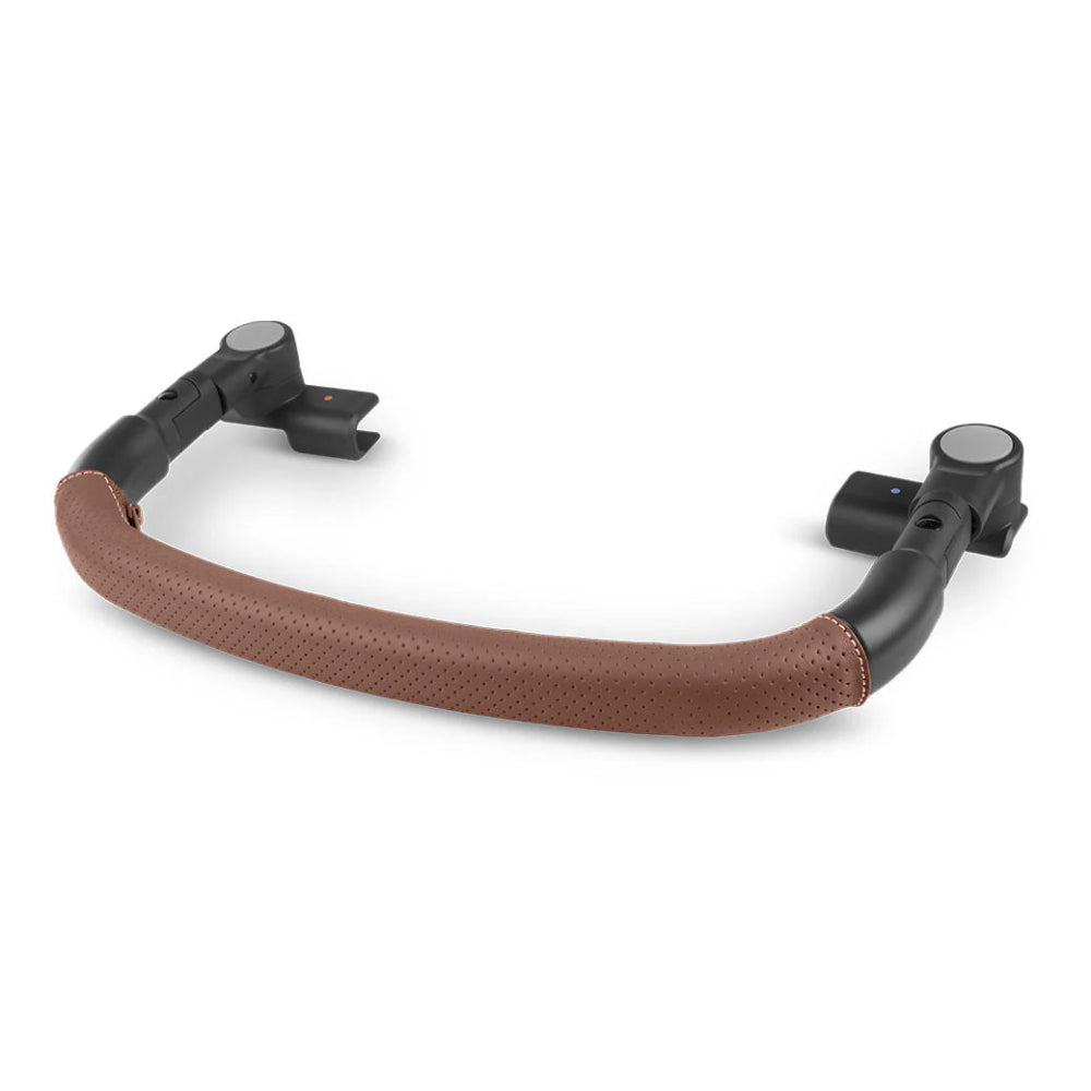 UPPABABY bumper bar for Minu V3 stroller with brown perforated leatherette padding