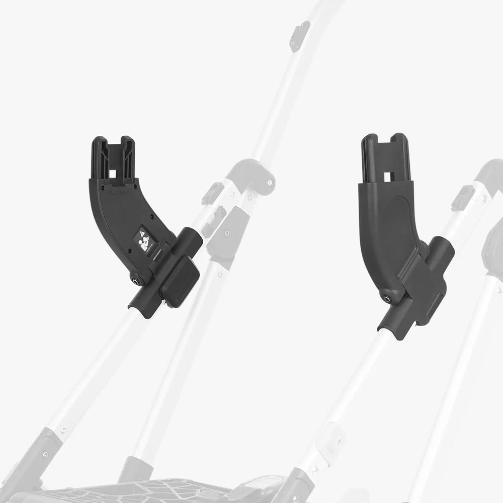 Uppababy Minu V2 Bassinet & Mesa adapters, black mounting brackets on stroller frame (set of 2)