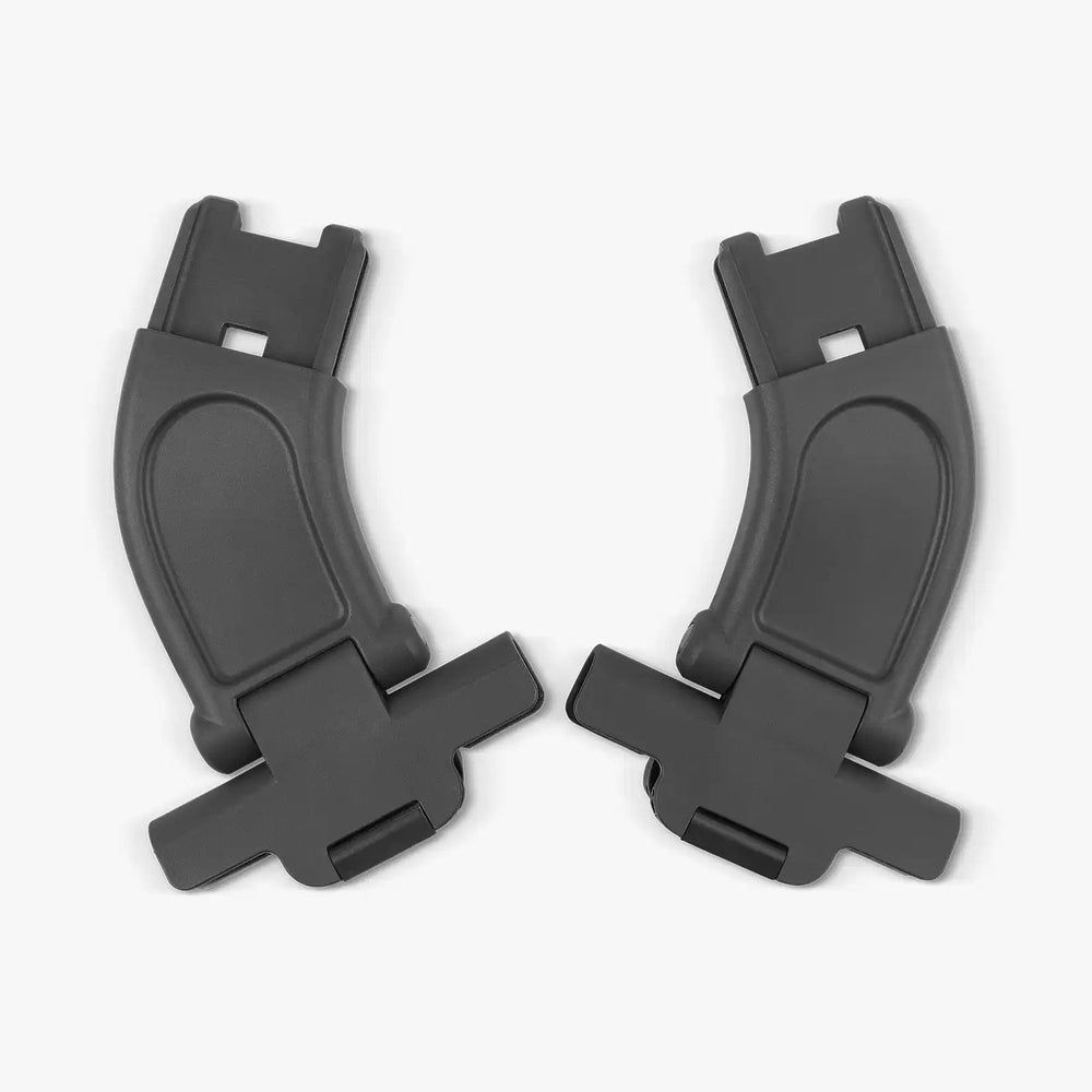 Uppababy Minu V2 adapters for bassinet and Mesa stroller, pair of gray connectors