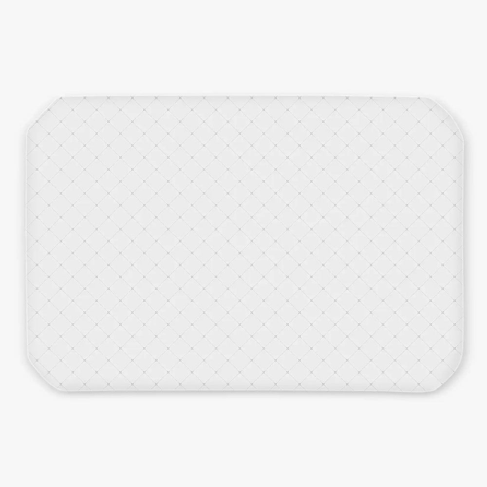 Uppababy Remi V1 waterproof bassinet mattress cover in white quilted fabric