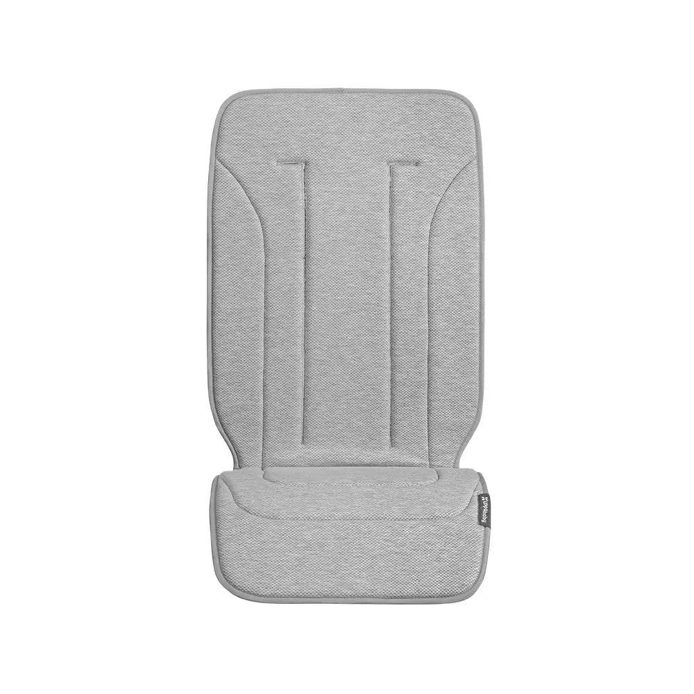 Uppababy Reversible Seat Liner for Vista/Cruz strollers, grey fabric fitted inside the seat.