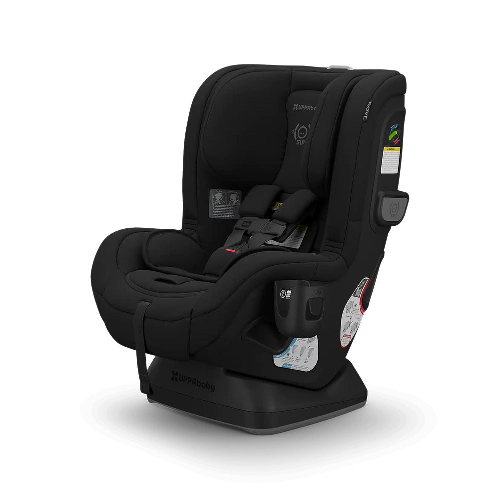 Uppababy Rove convertible car seat in black with 5-point harness