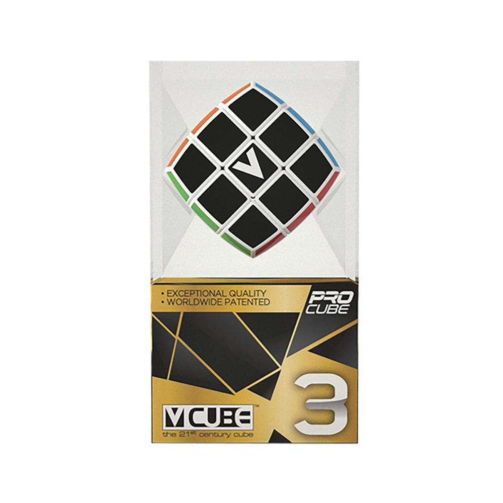 V-CUBE 3x3 curved color-matching puzzle with multicolor edges and black center squares