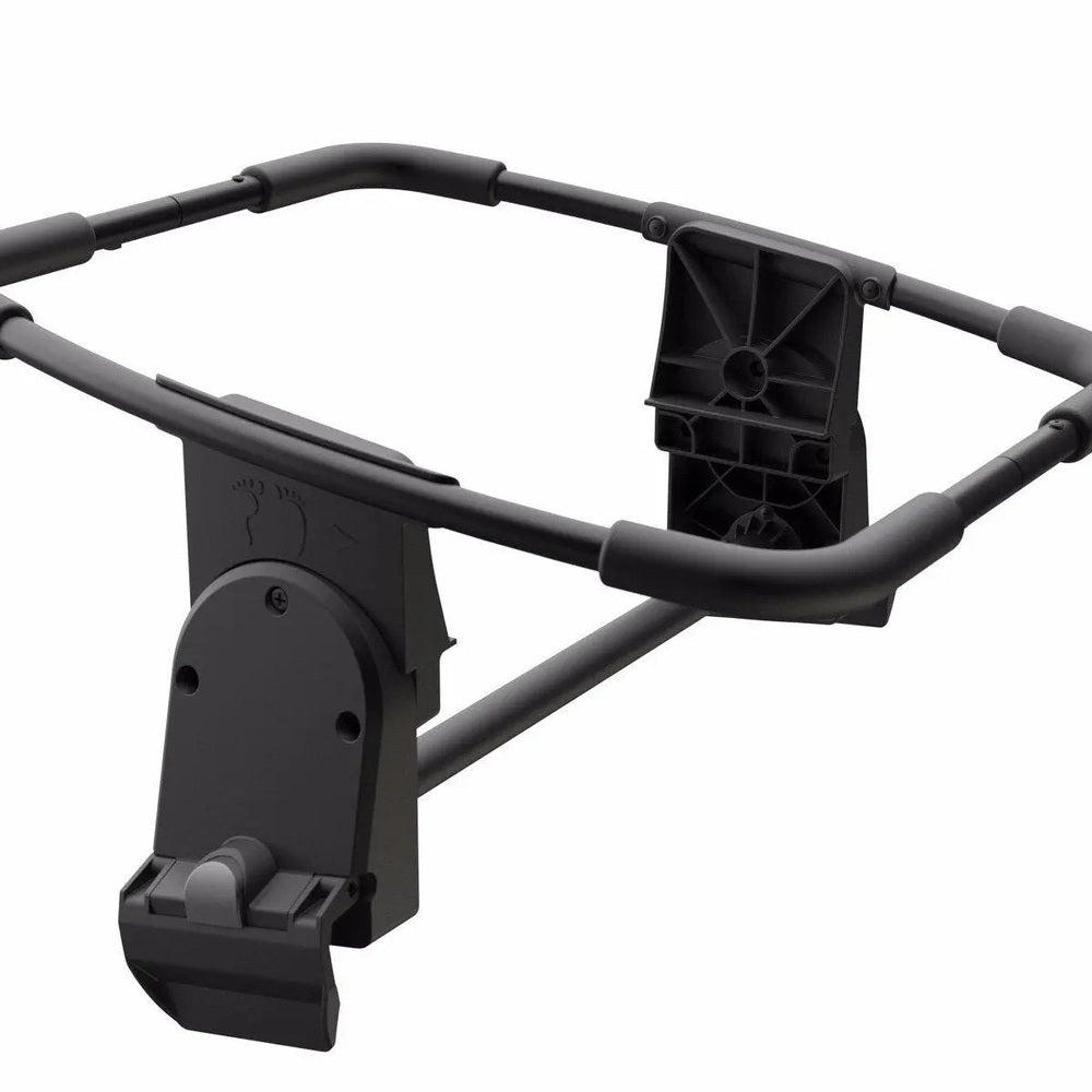 Veer Car Seat Adapter For Cruiser in black plastic with mounting arms, ready to attach a car seat.