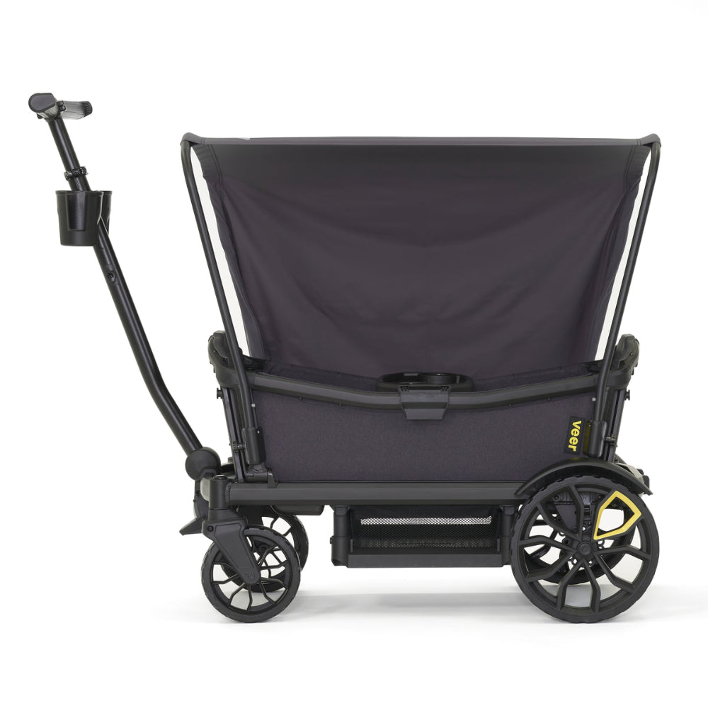Veer Cruiser Sunshade on VEER stroller with dark canopy and large rugged wheels