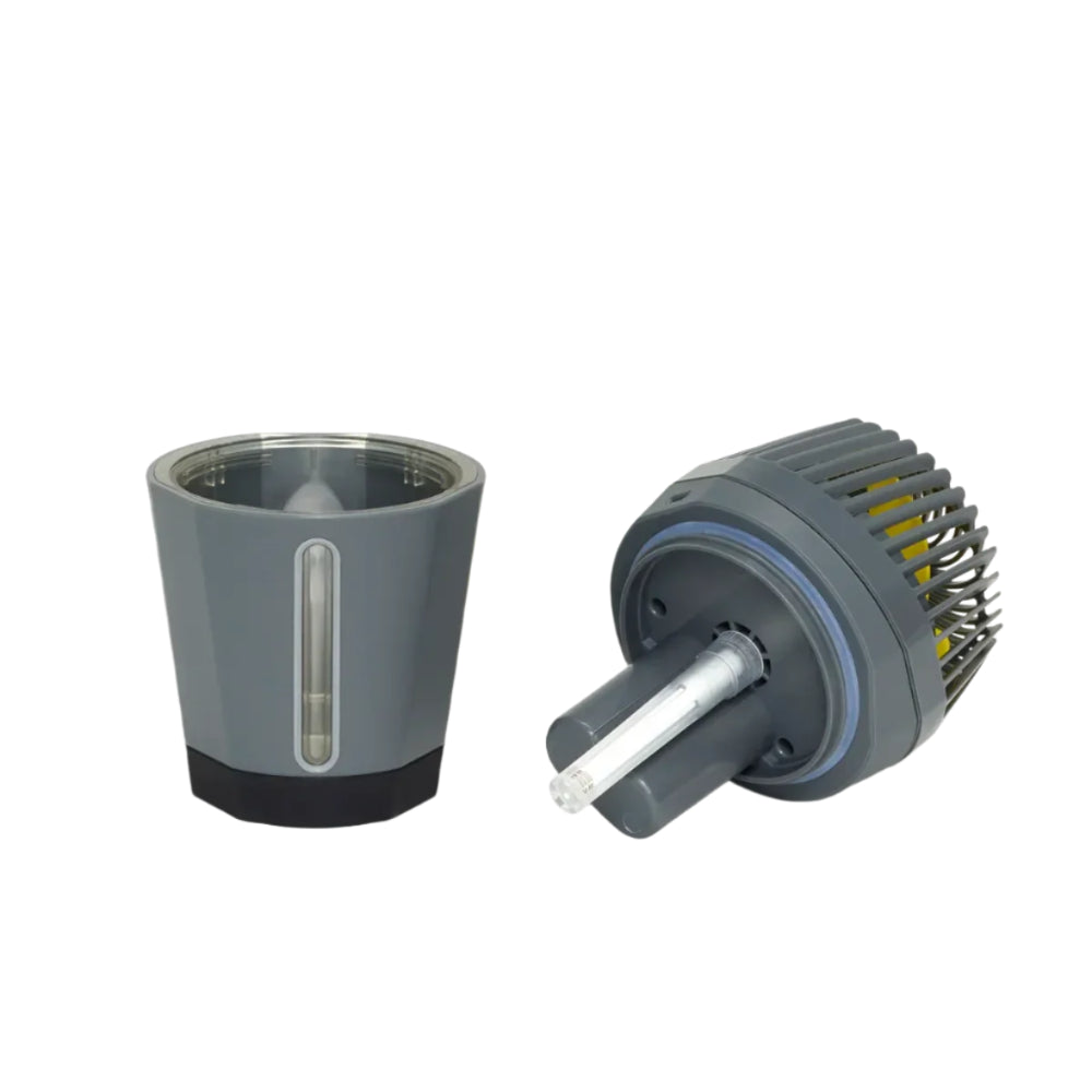 Veer Misting Fan two-piece set with grey misting unit and compact base