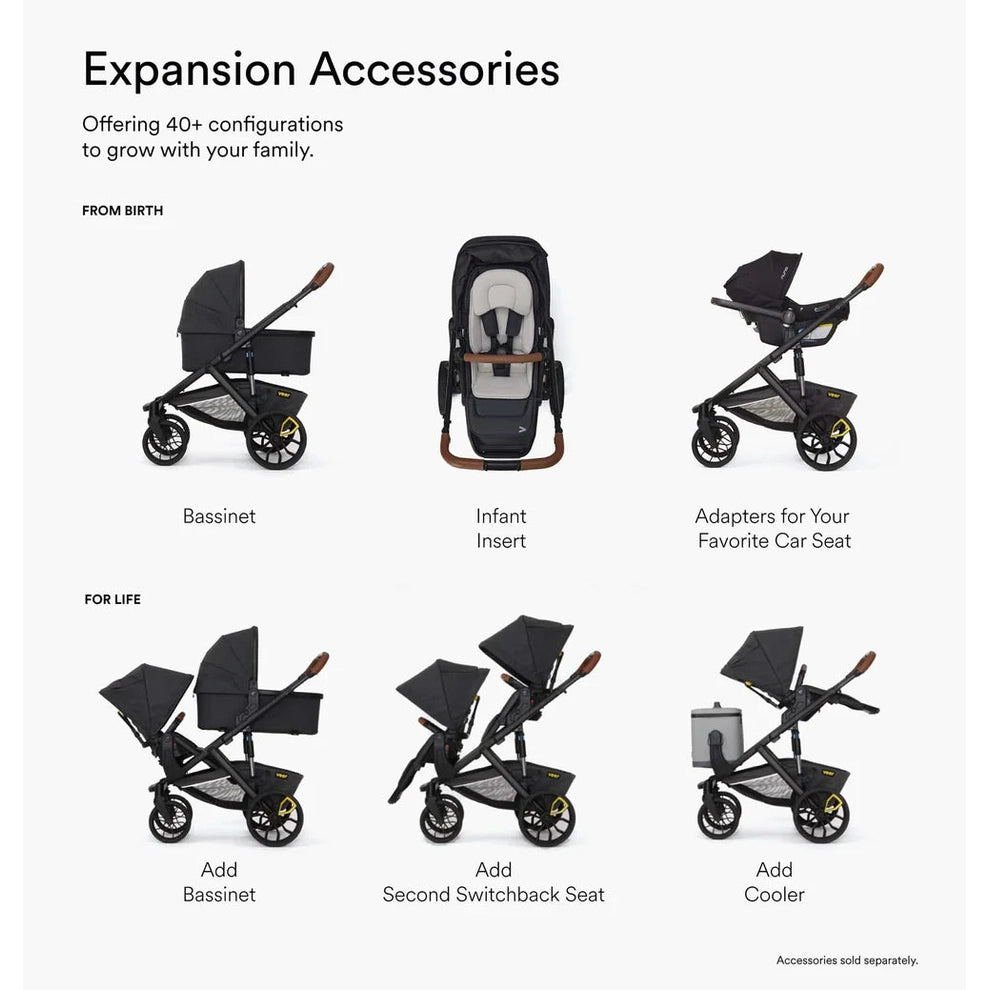 Veer Switch&Roll Luxe Single-to-Double Stroller Bundle with Leather Kit