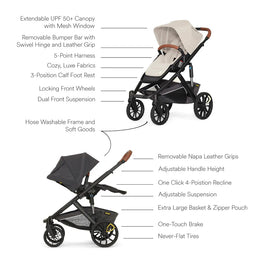 Veer Switch&Roll Luxe Single-to-Double Stroller Bundle with Leather Kit