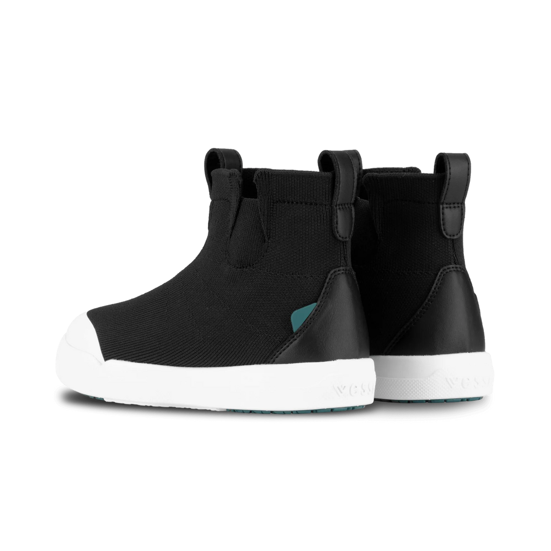 Vessi Kids Classic Chelsea - Asphalt Black - back view