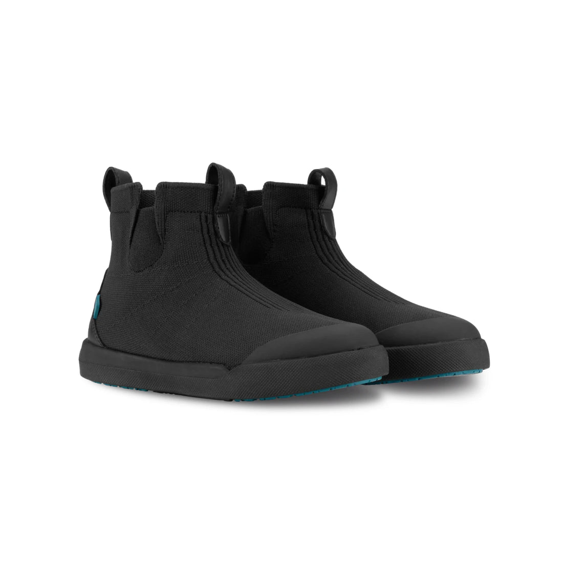 Vessi Kids Classic Chelsea - Asphalt Black on Black - front view