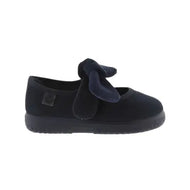 Victoria Shoes Ojalá Suede Imitation Mary Jane Corduroy Bow Marino