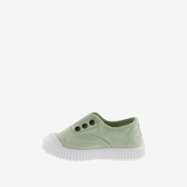 Victoria Shoes Rubber Toecap Canvas Tin Wasabi