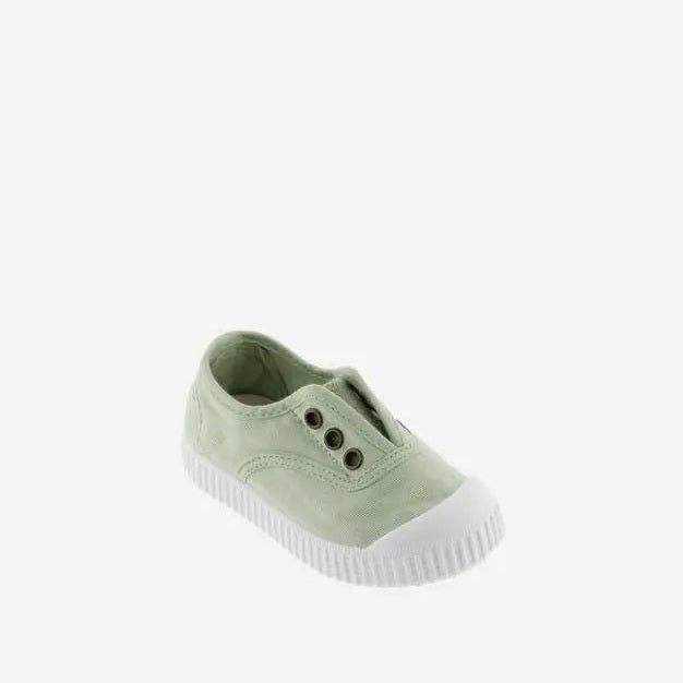 Victoria Shoes Rubber Toecap Canvas Tin Wasabi