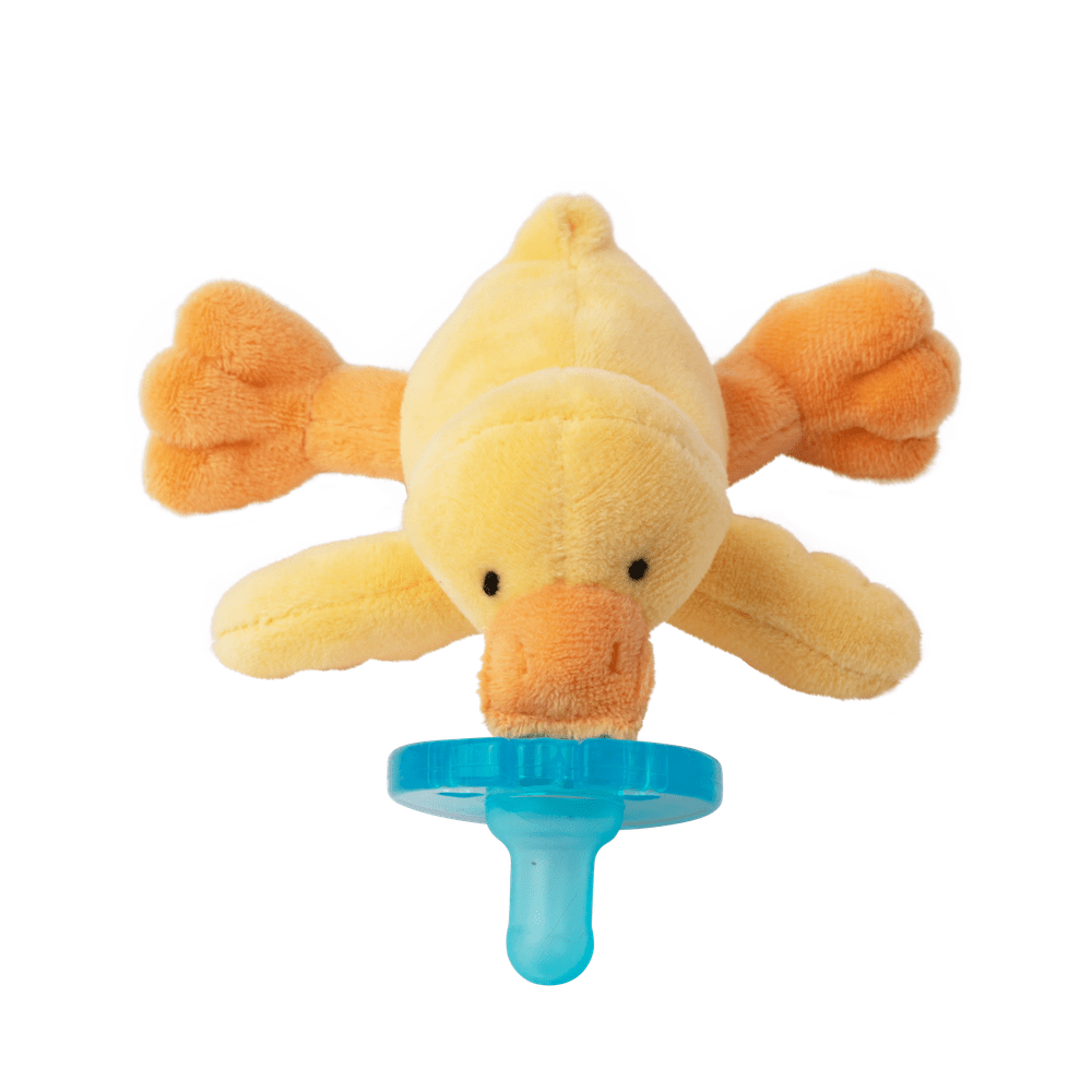 WubbaNub Infant Plush Toy Pacifier Orange Duck