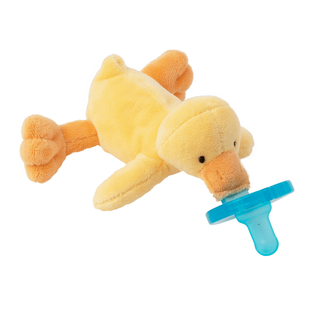 WubbaNub Infant Plush Toy Pacifier Orange Duck