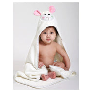 Zoocchini Baby Plush Terry Hooded Bath Towel Lola The Lamb