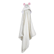 Zoocchini Baby Plush Terry Hooded Bath Towel Lola The Lamb