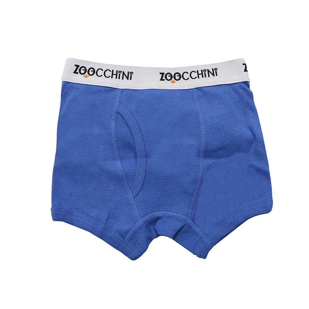 Zoocchini boys organic boxer shorts 3-pack Space Force in blue with white waistband