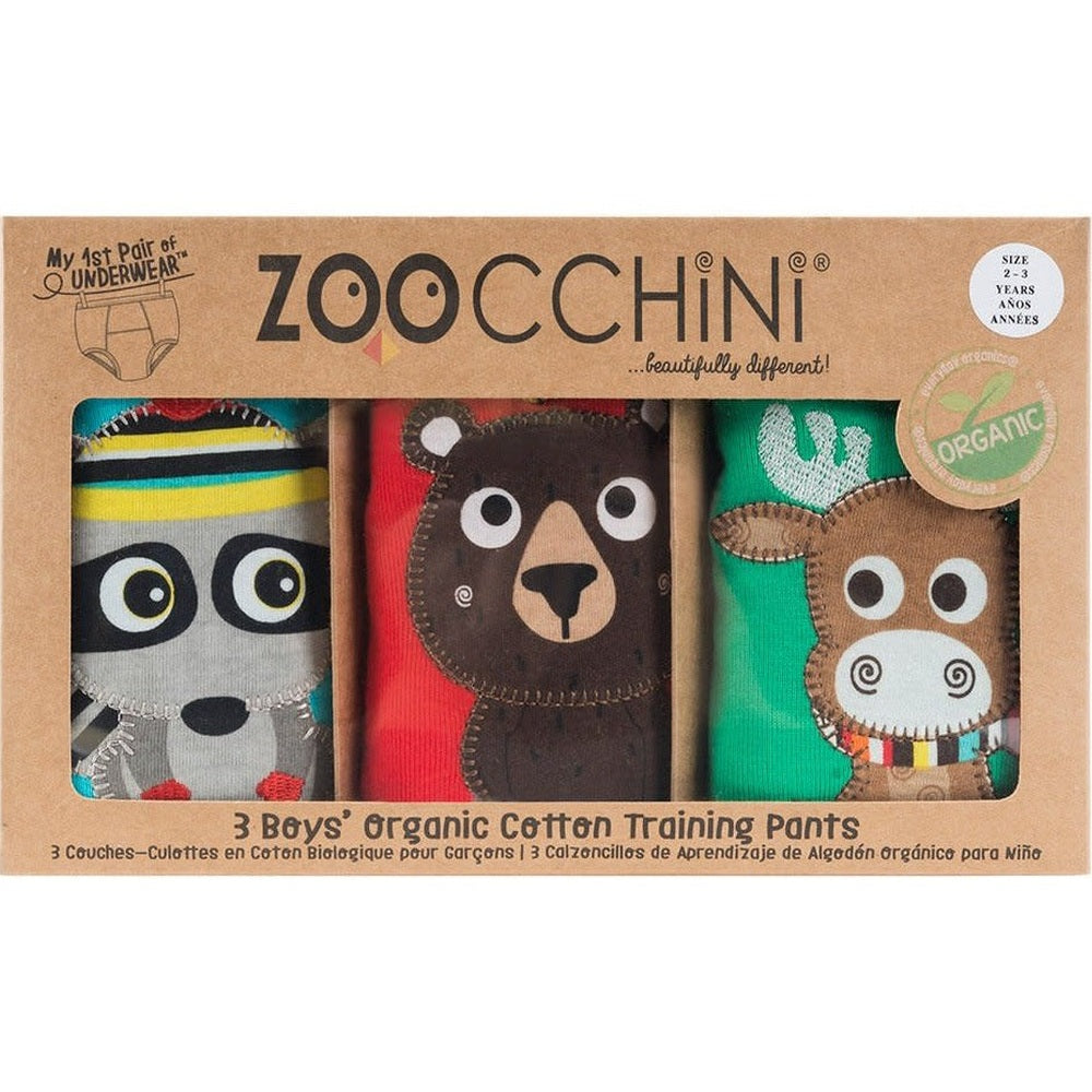 Zoocchini Toddler Organic Potty Training Pants 3pk Forest Chums