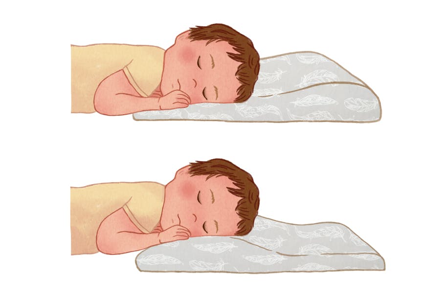 NEST DESIGNS Nook Toddler Pillow two height options feature