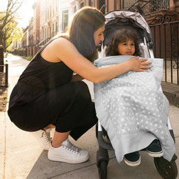 Aden+Anais Embrace Collection-Cross-Hatch Weighted On The Go Blanket