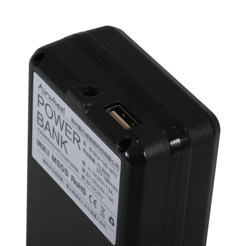 Airwheel power bank compact black lithium battery USB charger with a single USB port