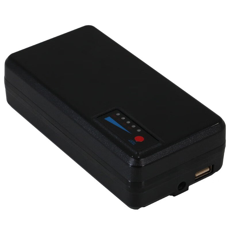 Airwheel lithium battery power bank in black with USB port and status LEDs