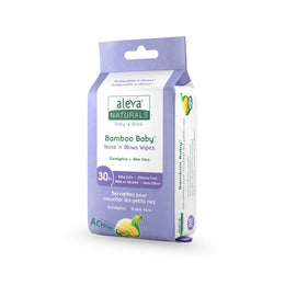 Aleva Naturals Bamboo Baby Nose And Blows Wipes 30 Count