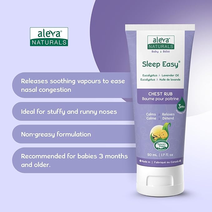 Aleva Naturals Sleep Easy Chest Rub in Lavender Purple with White Cap