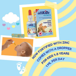 Allkidz Junior Multivitamin Drops With Zinc 50 ml