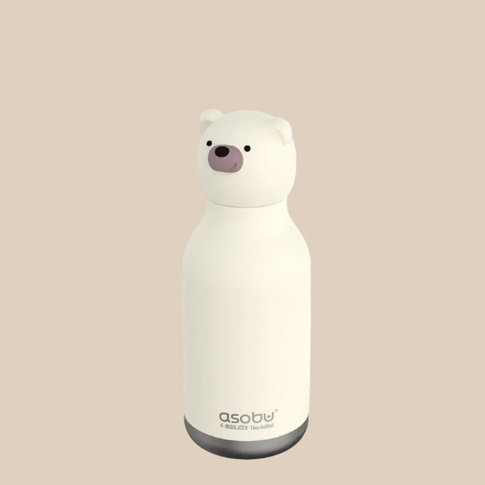 Asobu Bestie Animal Double Wall Stainless Steel Bottle 16oz Bear