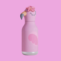 Asobu Bestie Animal Double Wall Stainless Steel Bottle 16oz Flamingo