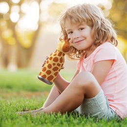 Asobu Bestie Animal Double Wall Stainless Steel Bottle 16oz Giraffe